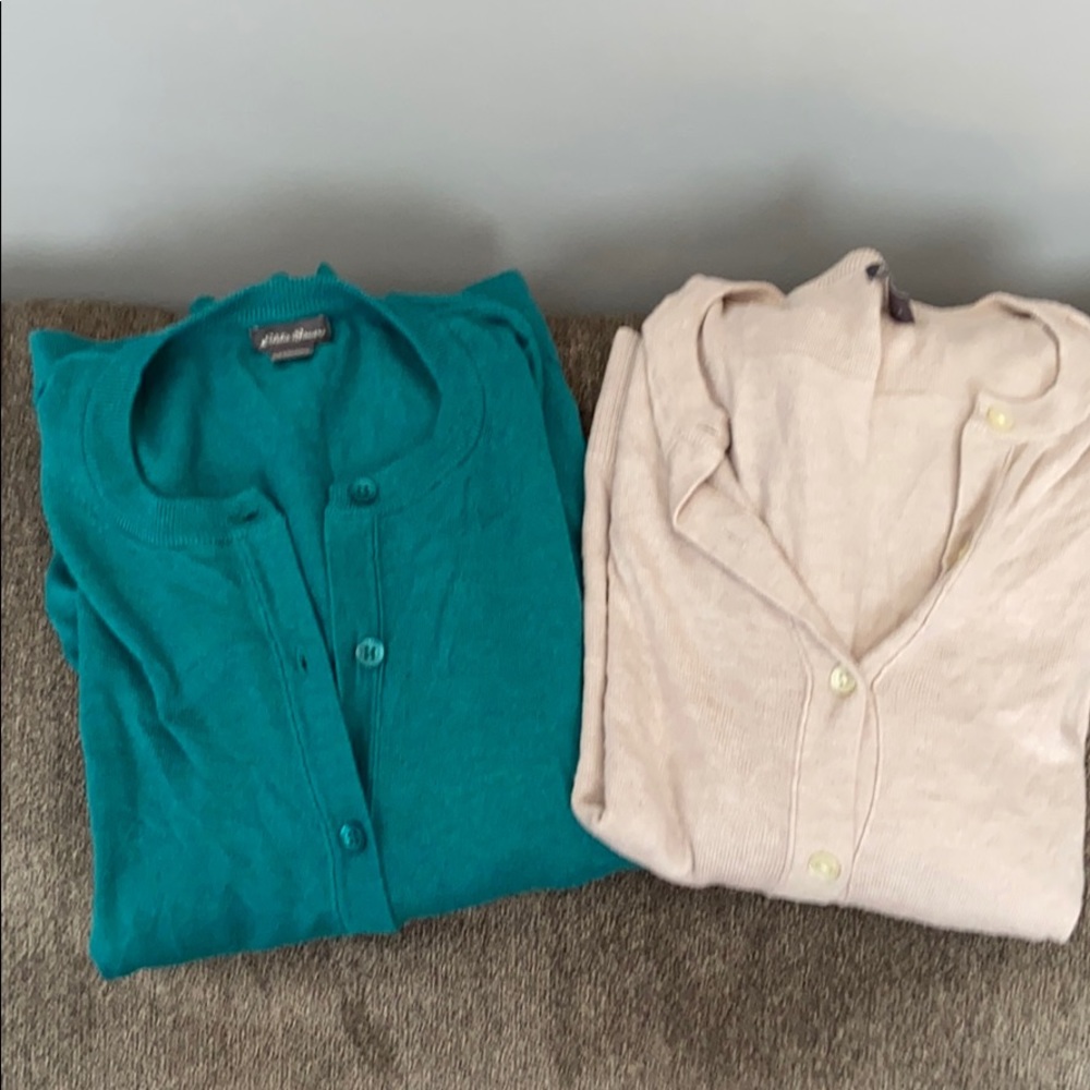 Bundle of 2 Eddie Bauer Cardigan Sweaters